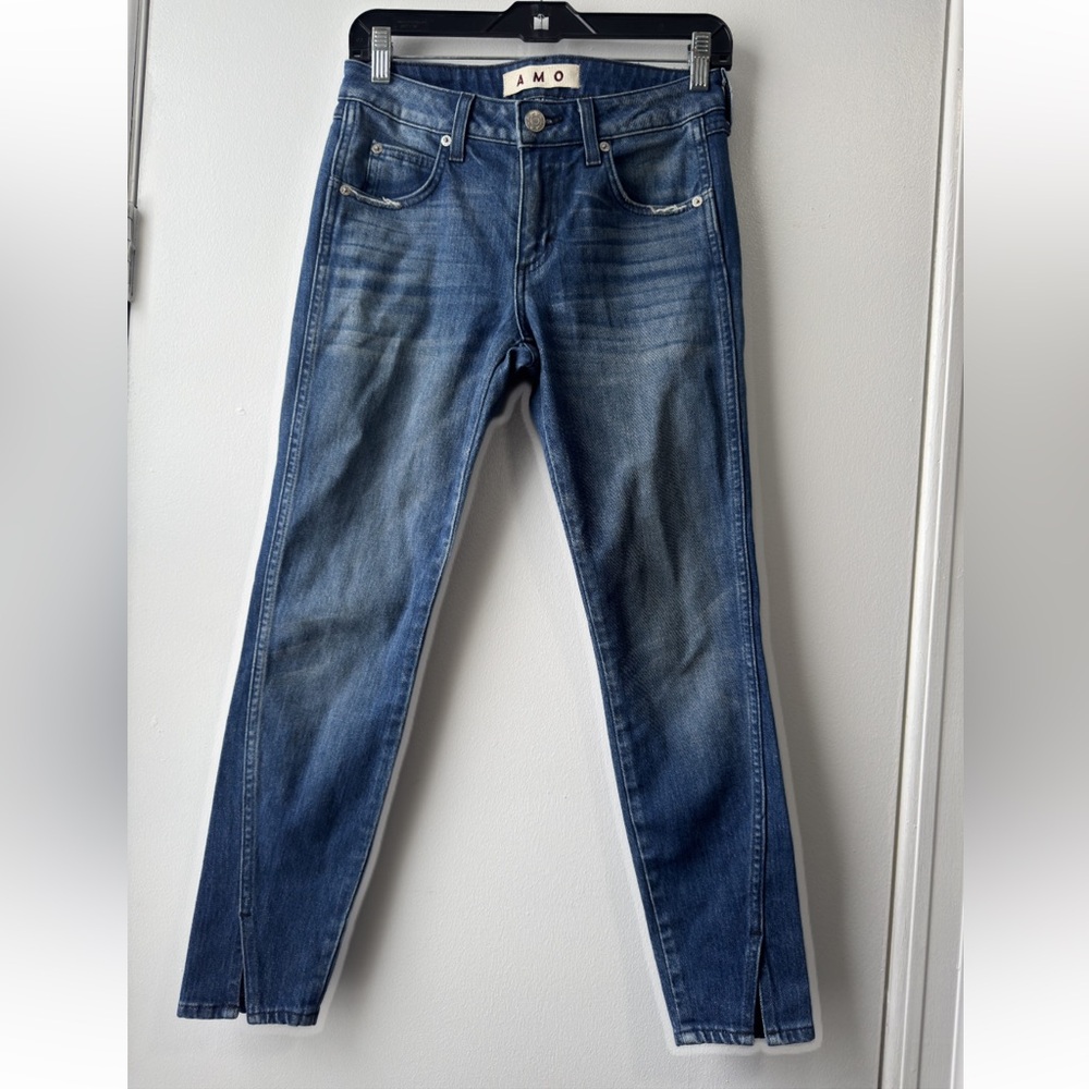 AMO Women's Classic Blue Skinny Jeans